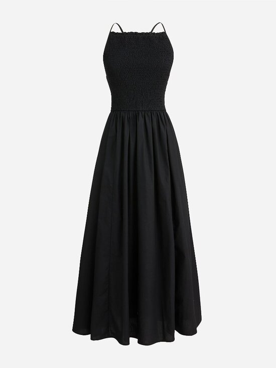 J. Crew Dresses & Skirts - J. Crew Friday Cotton Backless Sundress/ Spaghetti Straps, Black, Sz. Large